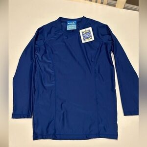 SUN & SKY SWIM SHIRT UPF 50+ SUN PROTECTION ROYAL BLUE LONG SLEEVES SIZE 14-16